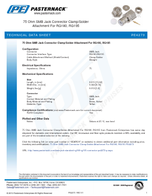 PE4273 Datasheet PDF Pasternack Enterprises, Inc.