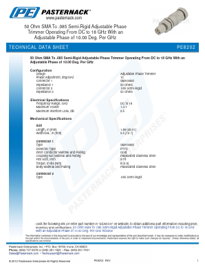 PE8202 Datasheet PDF Pasternack Enterprises, Inc.
