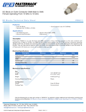 PE8211 Datasheet PDF Pasternack Enterprises, Inc.
