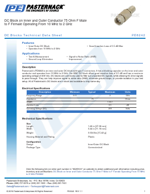 PE8242 Datasheet PDF Pasternack Enterprises, Inc.