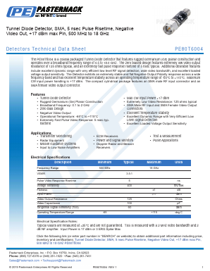 PE80T6004 Datasheet PDF Pasternack Enterprises, Inc.