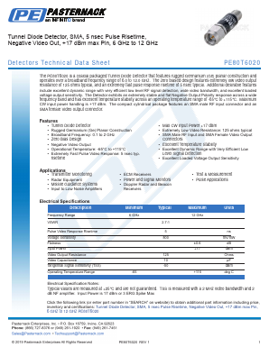 PE80T6020 Datasheet PDF Pasternack Enterprises, Inc.