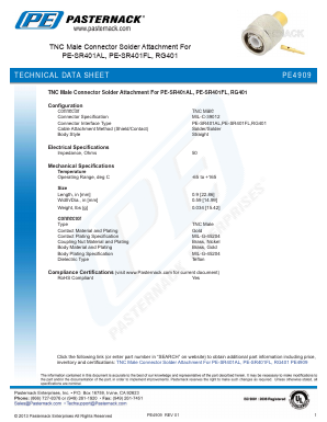PE4909 Datasheet PDF Pasternack Enterprises, Inc.