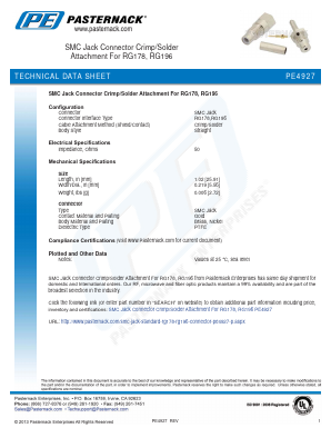 PE4927 Datasheet PDF Pasternack Enterprises, Inc.