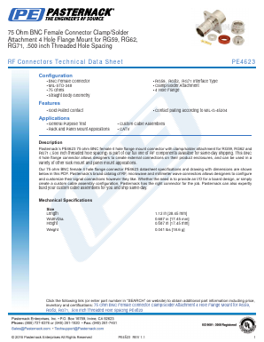 PE4623 Datasheet PDF Pasternack Enterprises, Inc.