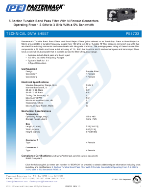PE8733 Datasheet PDF Pasternack Enterprises, Inc.