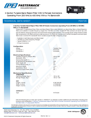PE8735 Datasheet PDF Pasternack Enterprises, Inc.