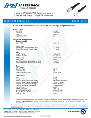 PE3C0109-48 Datasheet PDF Pasternack Enterprises, Inc.