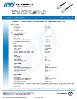 PE3C0115-36 Datasheet PDF Pasternack Enterprises, Inc.
