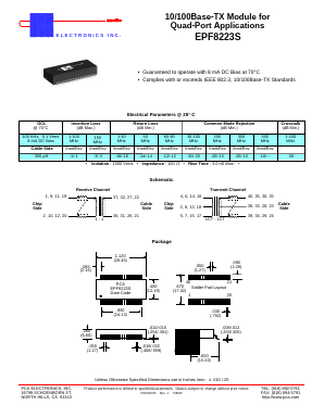 EPF8223S Datasheet PDF PCA ELECTRONICS INC.