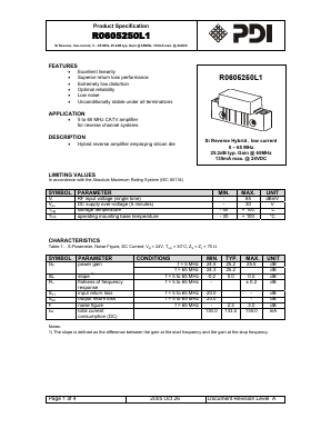 R0605250L1 Datasheet PDF PREMIER DEVICES, INC.