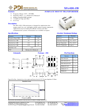 XFA-0201-15B Datasheet PDF PREMIER DEVICES, INC.