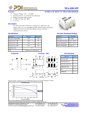 XFA-0201-8W Datasheet PDF PREMIER DEVICES, INC.