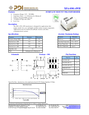 XFA-0301-4WH Datasheet PDF PREMIER DEVICES, INC.