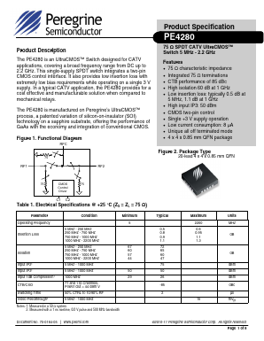 4280-52 Datasheet PDF Peregrine Semiconductor Corp.