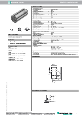 NBB15-30GM60-A0-V1 Datasheet PDF Pepperl+Fuchs Inc.