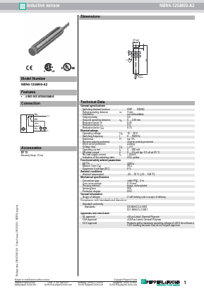 NBN4-12GM60-A2 Datasheet PDF Pepperl+Fuchs Inc.