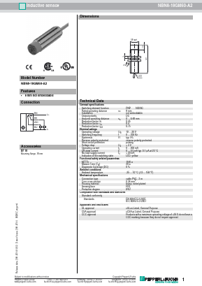 NBN8-18GM60-A2 Datasheet PDF Pepperl+Fuchs Inc.
