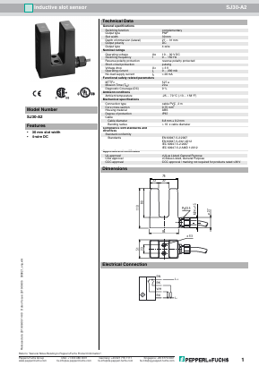 SJ30-A2 Datasheet PDF Pepperl+Fuchs Inc.