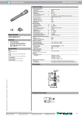 NEN6-8GM40-E0-V1 Datasheet PDF Pepperl+Fuchs Inc.