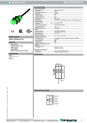 NBN15-30GK60-UR-1M Datasheet PDF Pepperl+Fuchs Inc.