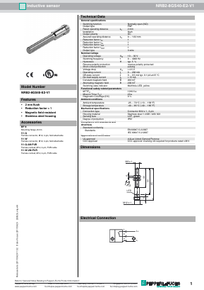 NRB2-8GS40-E2-V1 Datasheet PDF Pepperl+Fuchs Inc.