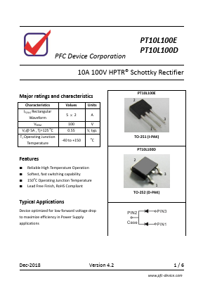 PT10L100E Datasheet PDF PFC Device Inc.