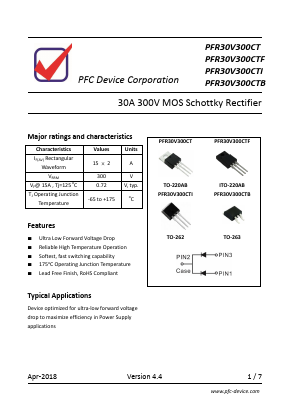 PFR30V300CT Datasheet PDF PFC Device Inc.