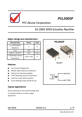 P5L200SP Datasheet PDF PFC Device Inc.