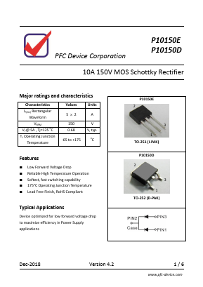 P10150E Datasheet PDF PFC Device Inc.