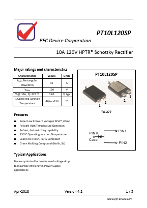 PT10L120SP Datasheet PDF PFC Device Inc.