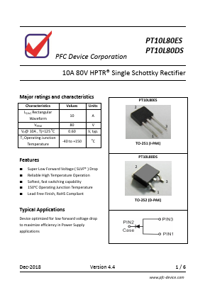 PT10L80DS Datasheet PDF PFC Device Inc.