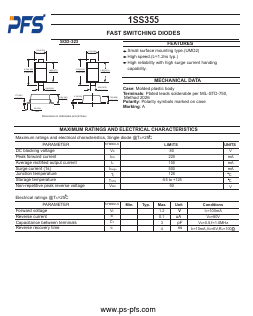 1SS355 Datasheet PDF Shenzhen Ping Sheng Electronics Co., Ltd.