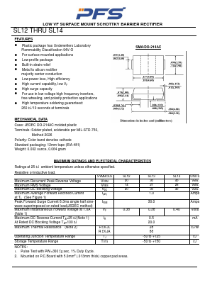 SL13 Datasheet PDF Shenzhen Ping Sheng Electronics Co., Ltd.