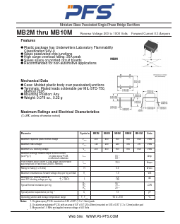 MB10M Datasheet PDF Shenzhen Ping Sheng Electronics Co., Ltd.