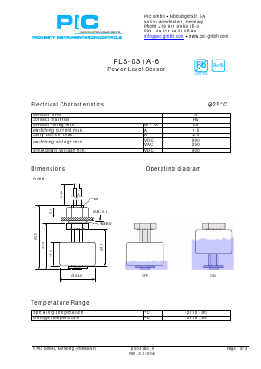 PLS-031A-6 Datasheet PDF PIC GmbH