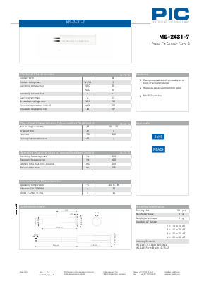 MS-2431-7 Datasheet PDF PIC GmbH