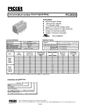 PC303S Datasheet PDF Picker Components