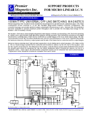 TSD-802 Datasheet PDF Premier Magnetics, Inc.