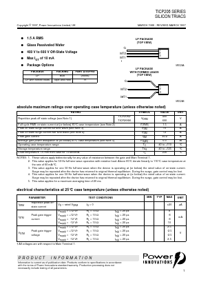 TICP206DR Datasheet PDF Power Innovations Ltd