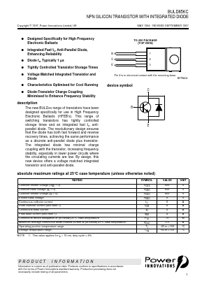 BULD85KC Datasheet PDF Power Innovations Ltd