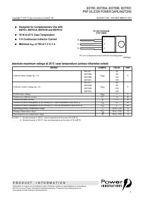 BDT60B Datasheet PDF Power Innovations Ltd