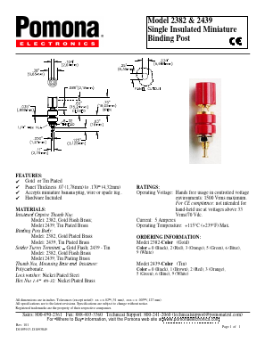 2439 Datasheet PDF Pomona Electronics