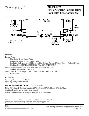 2239 Datasheet PDF Pomona Electronics