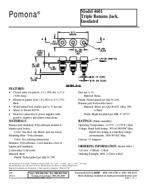 4601 Datasheet PDF Pomona Electronics