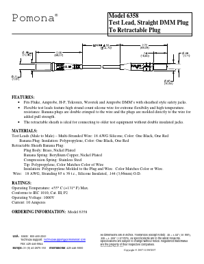 6358 Datasheet PDF Pomona Electronics