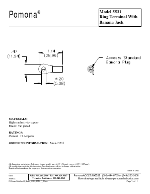 5531 Datasheet PDF Pomona Electronics