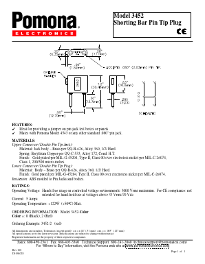 3452-2 Datasheet PDF Pomona Electronics