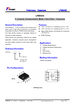 LPM9435 Datasheet PDF Lowpower Semiconductor inc