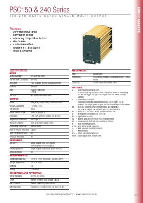 PSC150A12 Datasheet PDF Powerbox